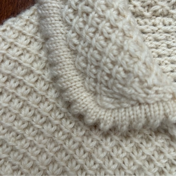 Cozy Cream Knit Kids Cardigan, So Classic and Lovely, Size 5 - Picture 8 of 10